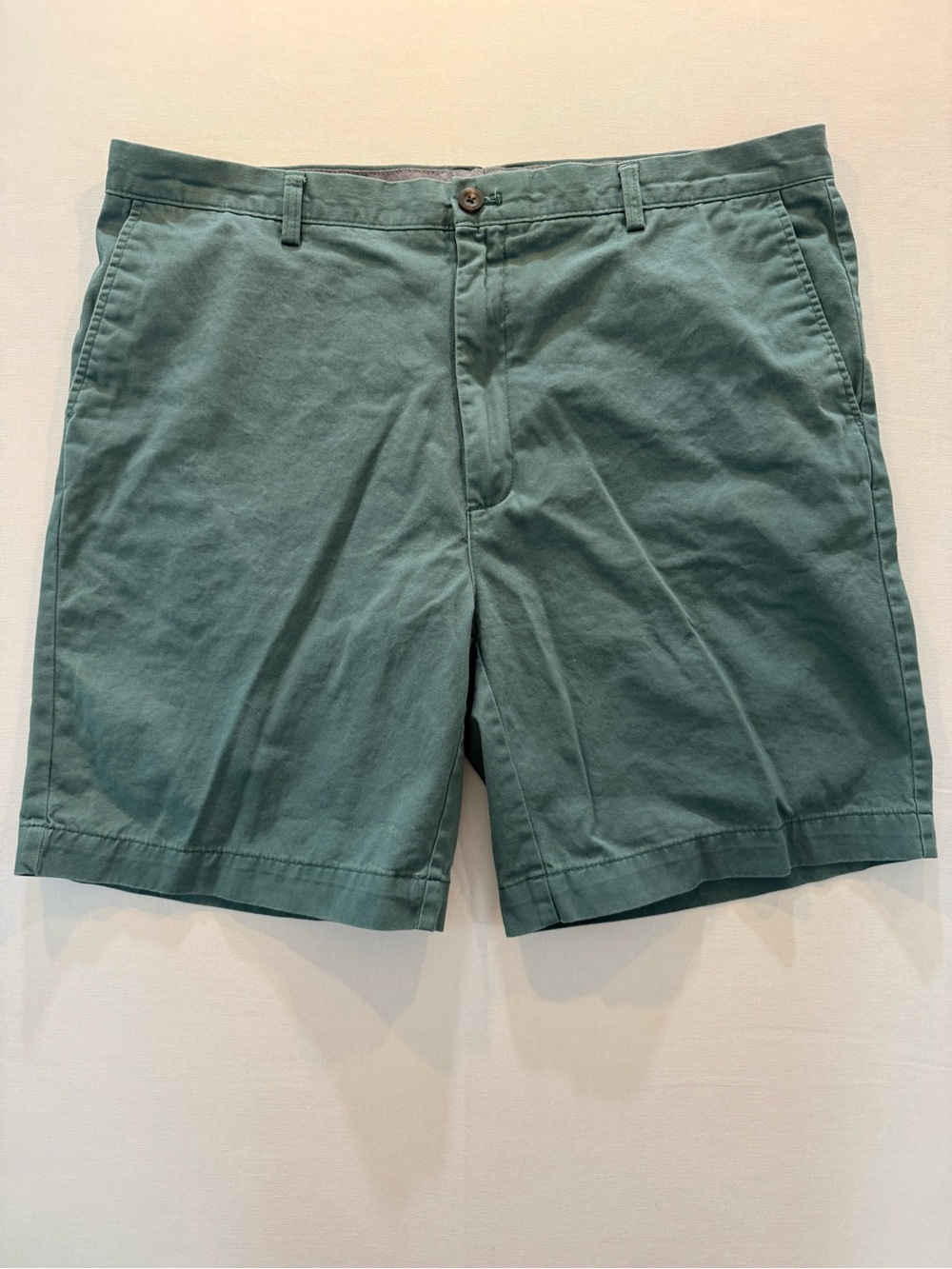 Amazon Men's Teal Flat-Front Chino Shorts